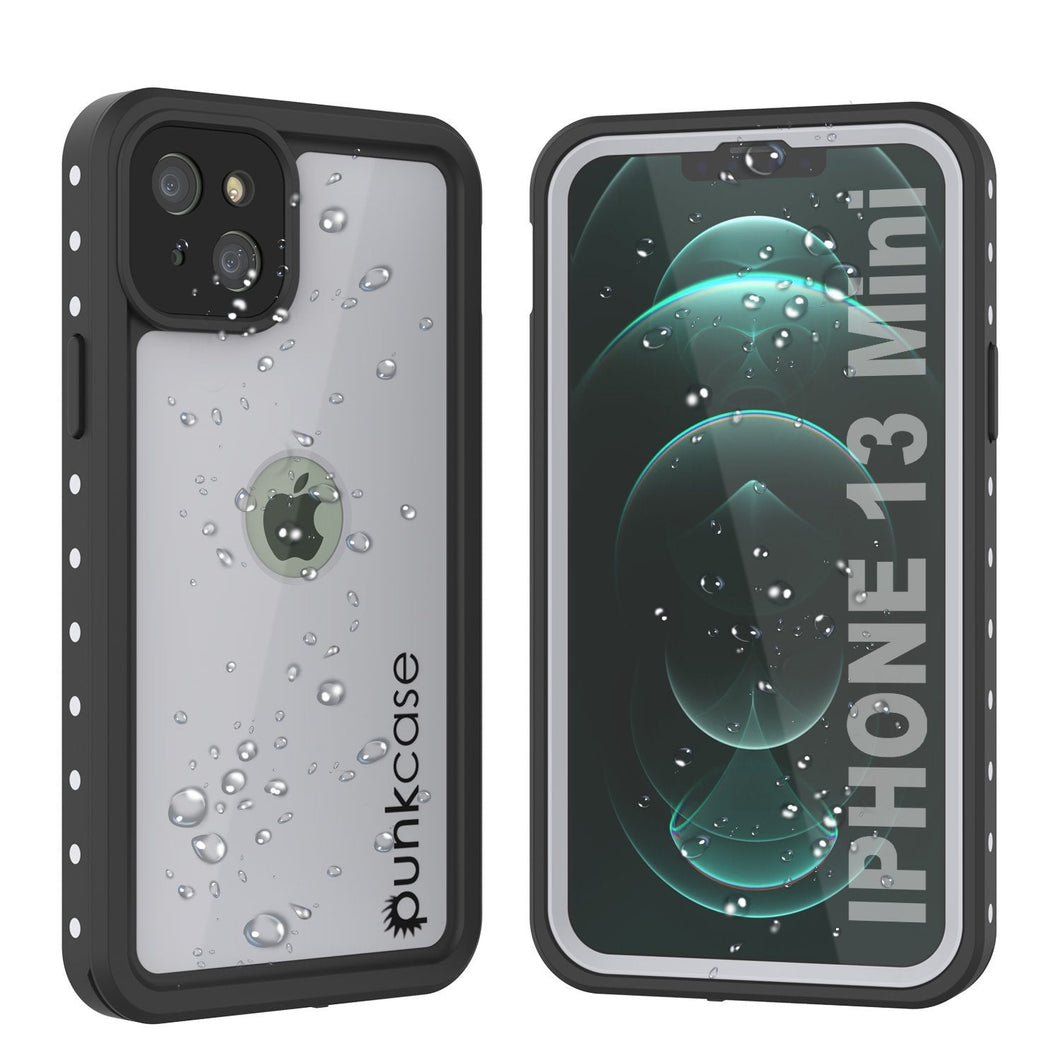 iPhone 13 Mini Waterproof IP68 Case, Punkcase [White] [StudStar Series] [Slim Fit] [Dirtproof]