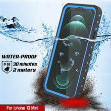 Load image into Gallery viewer, iPhone 13 Mini Waterproof IP68 Case, Punkcase [Light blue] [StudStar Series] [Slim Fit] [Dirtproof]
