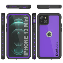Load image into Gallery viewer, iPhone 13 Mini Waterproof IP68 Case, Punkcase [Purple] [StudStar Series] [Slim Fit] [Dirtproof]
