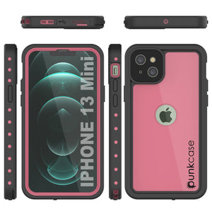 iPhone 13 Mini Waterproof IP68 Case, Punkcase [Pink] [StudStar Series] [Slim Fit] [Dirtproof]