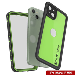 iPhone 13 Mini Waterproof IP68 Case, Punkcase [Light green] [StudStar Series] [Slim Fit] [Dirtproof]