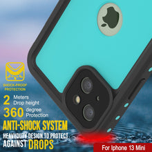 Load image into Gallery viewer, iPhone 13 Mini Waterproof IP68 Case, Punkcase [Teal] [StudStar Series] [Slim Fit]
