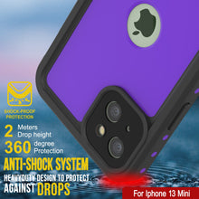 Load image into Gallery viewer, iPhone 13 Mini Waterproof IP68 Case, Punkcase [Purple] [StudStar Series] [Slim Fit] [Dirtproof]
