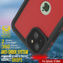 Load image into Gallery viewer, iPhone 13 Mini Waterproof IP68 Case, Punkcase [Red] [StudStar Series] [Slim Fit]

