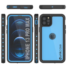 Load image into Gallery viewer, iPhone 13 Pro Max Waterproof IP68 Case, Punkcase [Light blue] [StudStar Series] [Slim Fit] [Dirtproof]
