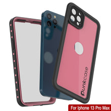 Load image into Gallery viewer, iPhone 13 Pro Max Waterproof IP68 Case, Punkcase [Pink] [StudStar Series] [Slim Fit] [Dirtproof]
