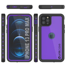 Load image into Gallery viewer, iPhone 13 Pro Max Waterproof IP68 Case, Punkcase [Purple] [StudStar Series] [Slim Fit] [Dirtproof]
