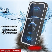Load image into Gallery viewer, iPhone 13 Pro Max Waterproof IP68 Case, Punkcase [White] [StudStar Series] [Slim Fit] [Dirtproof]
