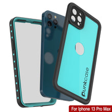 Load image into Gallery viewer, iPhone 13 Pro Max Waterproof IP68 Case, Punkcase [Teal] [StudStar Series] [Slim Fit]
