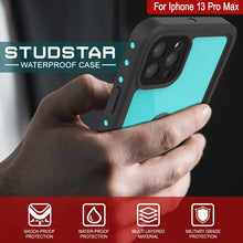 Load image into Gallery viewer, iPhone 13 Pro Max Waterproof IP68 Case, Punkcase [Teal] [StudStar Series] [Slim Fit]
