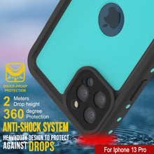 Load image into Gallery viewer, iPhone 13 Pro Waterproof IP68 Case, Punkcase [Teal] [StudStar Series] [Slim Fit]
