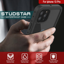 Load image into Gallery viewer, iPhone 13 Pro Waterproof IP68 Case, Punkcase [Black] [StudStar Series] [Slim Fit]
