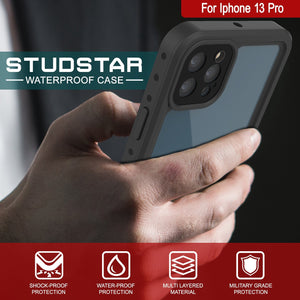 iPhone 13 Pro Waterproof IP68 Case, Punkcase [Clear] [StudStar Series] [Slim Fit] [Dirtproof]