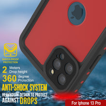 Load image into Gallery viewer, iPhone 13 Pro Waterproof IP68 Case, Punkcase [Red] [StudStar Series] [Slim Fit]
