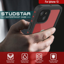 Load image into Gallery viewer, iPhone 13 Waterproof IP68 Case, Punkcase [Red] [StudStar Series] [Slim Fit]
