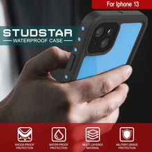 Load image into Gallery viewer, iPhone 13 Waterproof IP68 Case, Punkcase [Light blue] [StudStar Series] [Slim Fit] [Dirtproof]

