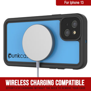 iPhone 13 Waterproof IP68 Case, Punkcase [Light blue] [StudStar Series] [Slim Fit] [Dirtproof]