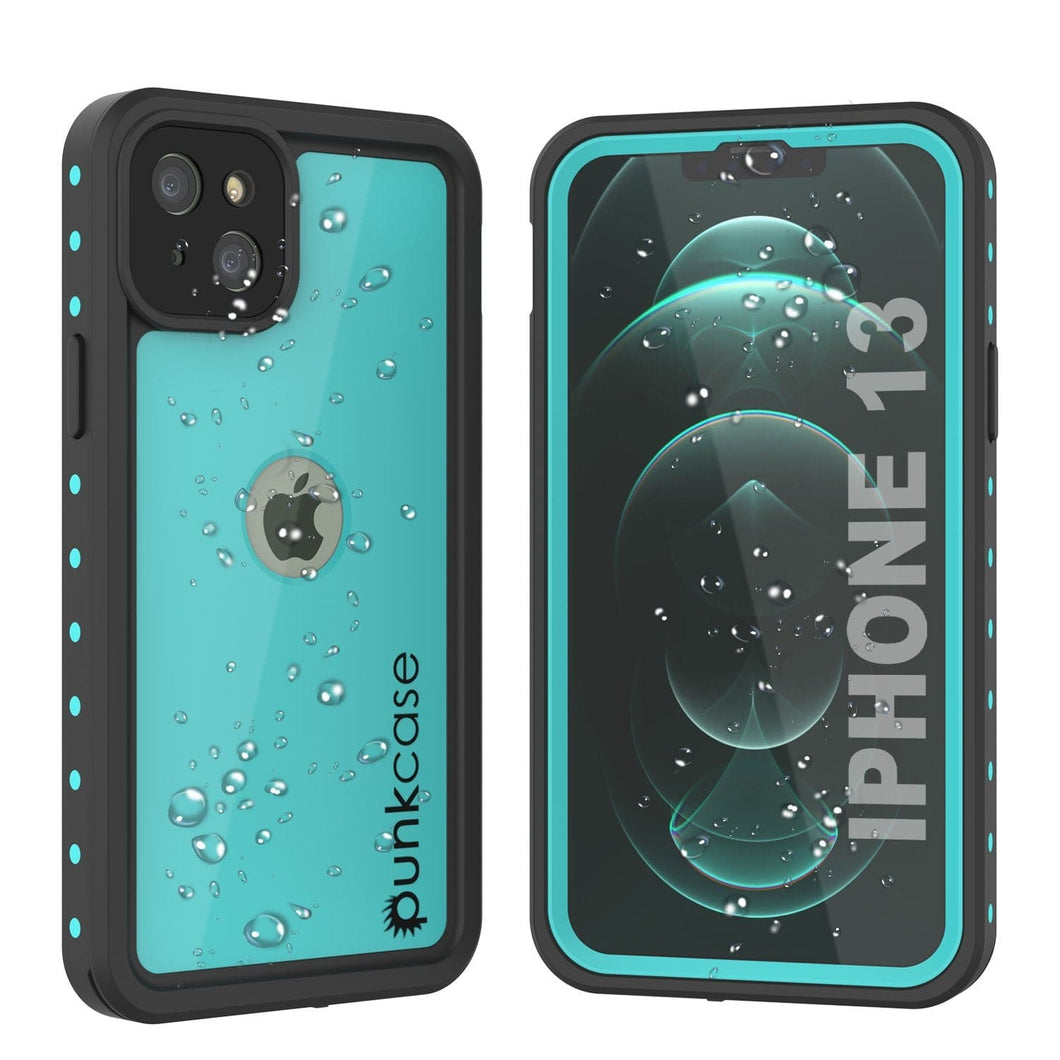 iPhone 13 Waterproof IP68 Case, Punkcase [Teal] [StudStar Series] [Slim Fit]
