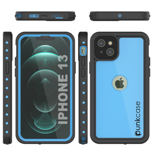 iPhone 13 Waterproof IP68 Case, Punkcase [Light blue] [StudStar Series] [Slim Fit] [Dirtproof]