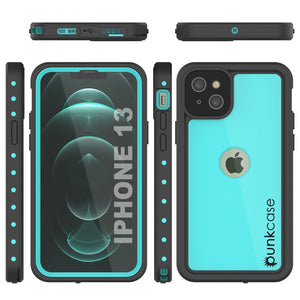iPhone 13 Waterproof IP68 Case, Punkcase [Teal] [StudStar Series] [Slim Fit]