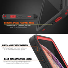 Load image into Gallery viewer, iPhone XR Waterproof Case, Punkcase [Extreme Series] Armor Cover W/ Built In Screen Protector [Red]
