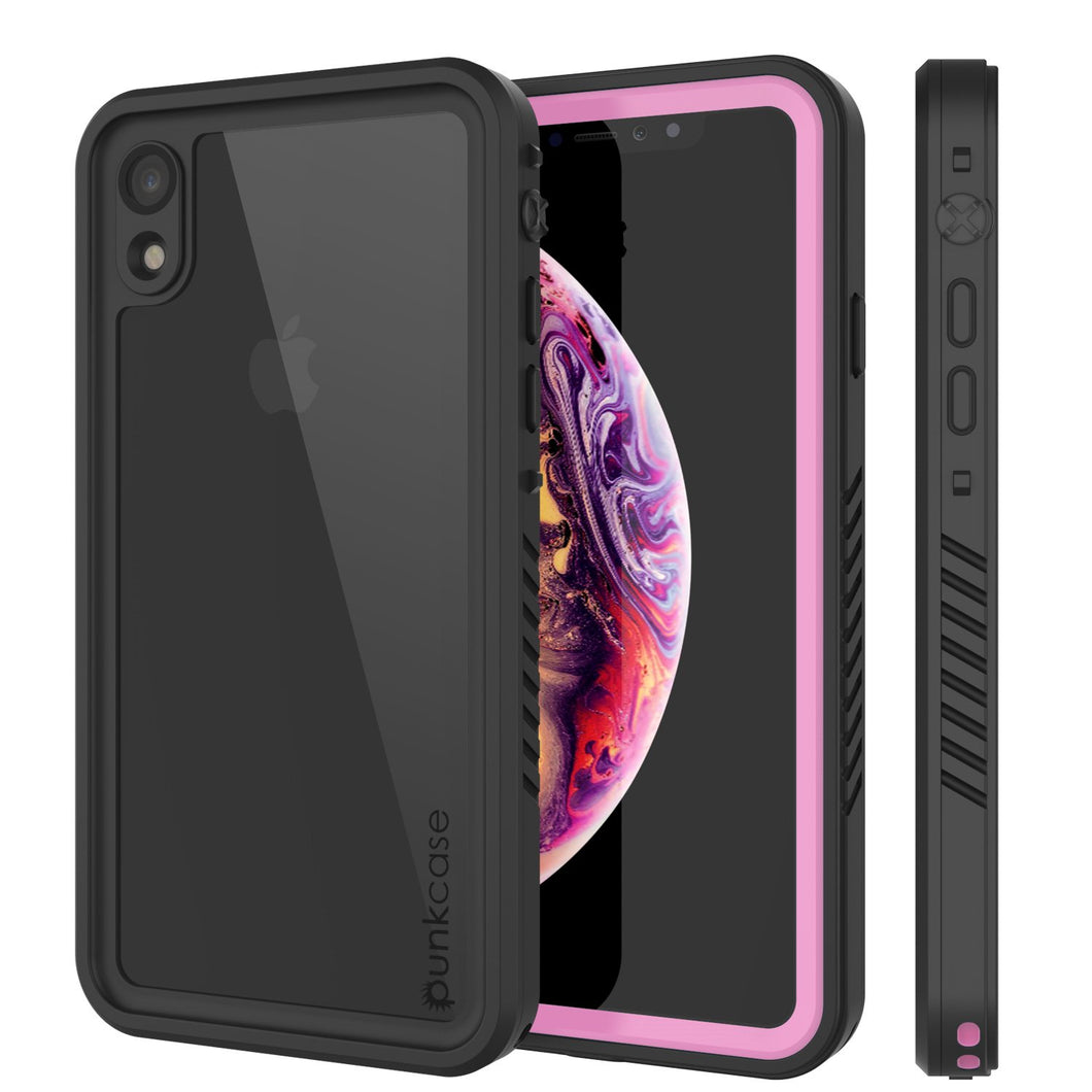 iPhone XR Waterproof Case, Punkcase [Extreme Series] Armor Cover W/ Built In Screen Protector [Pink]