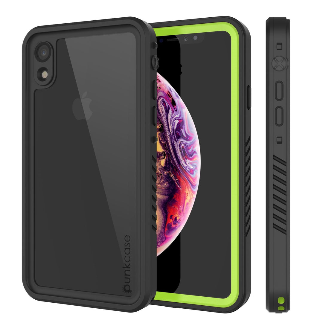 iPhone XR Waterproof Case, Punkcase [Extreme Series] Armor Cover W/ Built In Screen Protector [Light Green]