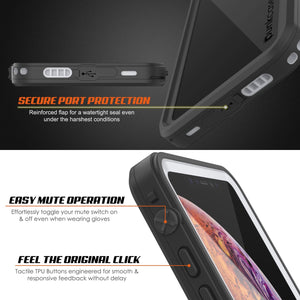 iPhone XR Waterproof Case, Punkcase [Extreme Series] Armor Cover W/ Built In Screen Protector [White]