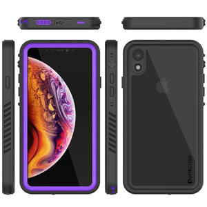 iPhone XR Waterproof Case, Punkcase [Extreme Series] Armor Cover W/ Built In Screen Protector [Purple]