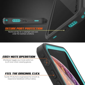 iPhone XR Waterproof Case, Punkcase [Extreme Series] Armor Cover W/ Built In Screen Protector [Teal]