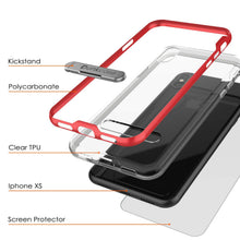 Load image into Gallery viewer, iPhone X Case, PUNKcase [LUCID 3.0 Series] [Slim Fit] Armor Cover w/ Integrated Screen Protector [Red]
