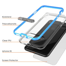 Load image into Gallery viewer, iPhone X Case, PUNKcase [LUCID 3.0 Series] [Slim Fit] Armor Cover w/ Integrated Screen Protector [Blue]
