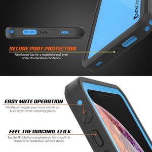 iPhone XR Waterproof IP68 Case, Punkcase [Light blue] [StudStar Series] [Slim Fit] [Dirtproof]