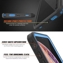 Load image into Gallery viewer, iPhone XS Waterproof Case, Punkcase [Extreme Series] Armor Cover W/ Built In Screen Protector [Light Blue]
