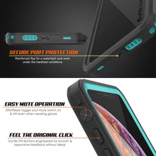 Load image into Gallery viewer, iPhone XS Waterproof Case, Punkcase [Extreme Series] Armor Cover W/ Built In Screen Protector [Teal]
