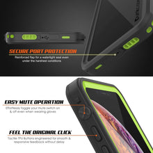 Load image into Gallery viewer, iPhone XS Waterproof Case, Punkcase [Extreme Series] Armor Cover W/ Built In Screen Protector [Light Green]

