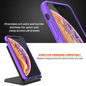 iPhone XS Max Case, PUNKcase [Lucid 2.0 Series] [Slim Fit] Armor Cover [Purple]