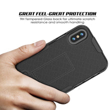 Load image into Gallery viewer, Punkcase iPhone 12 Pro Max Case With Tempered Glass Screen Protector, Holster Belt Clip &amp; Built-In Kickstand [Black]
