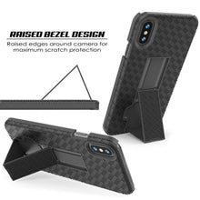 Load image into Gallery viewer, Punkcase iPhone 12 Pro Max Case With Tempered Glass Screen Protector, Holster Belt Clip &amp; Built-In Kickstand [Black]
