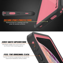 Load image into Gallery viewer, iPhone XS Max Waterproof IP68 Case, Punkcase [Pink] [StudStar Series] [Slim Fit] [Dirtproof]
