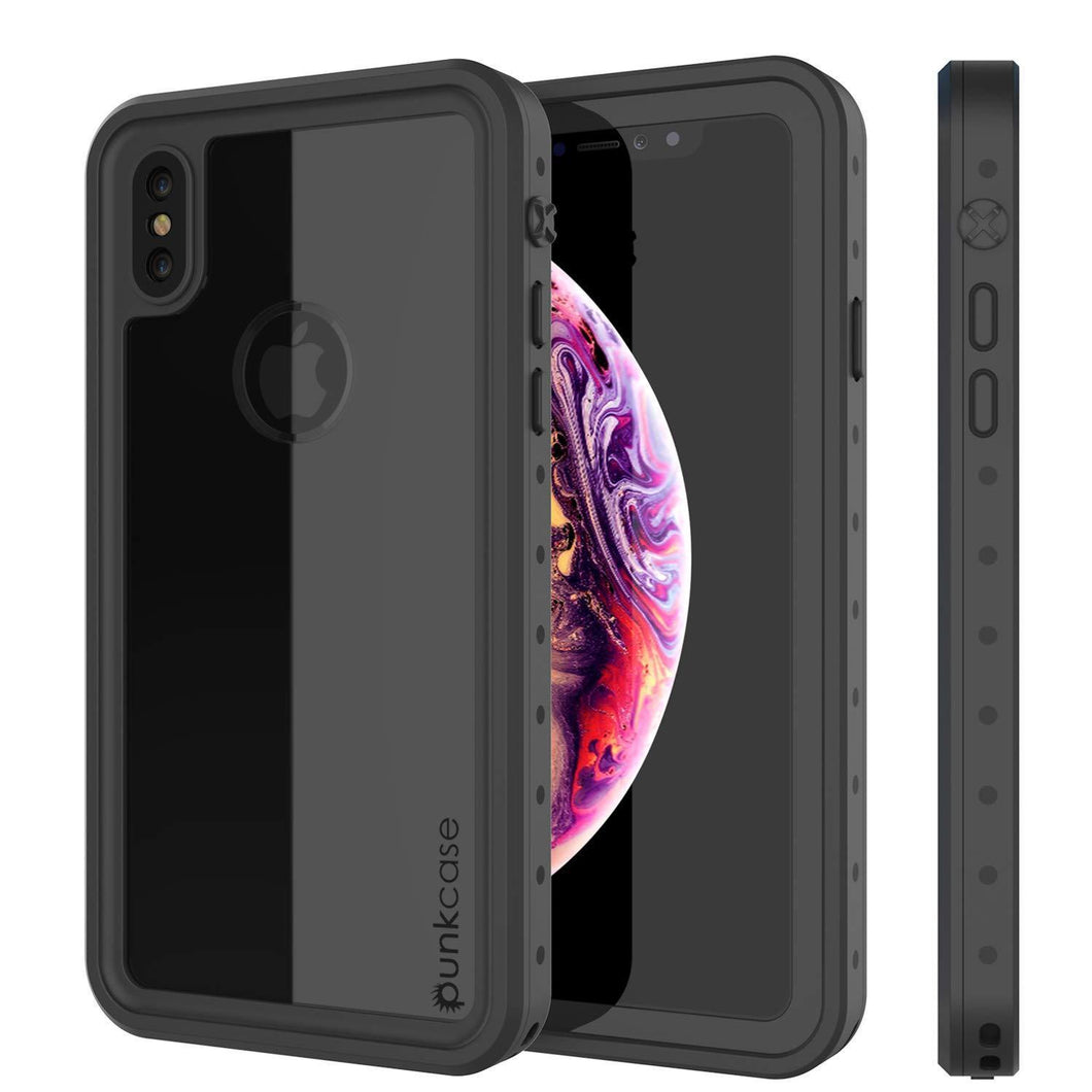 iPhone XS Max Waterproof IP68 Case, Punkcase [Clear] [StudStar Series] [Slim Fit] [Dirtproof]