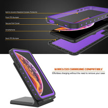 Load image into Gallery viewer, iPhone XS Max Waterproof IP68 Case, Punkcase [Purple] [StudStar Series] [Slim Fit] [Dirtproof]
