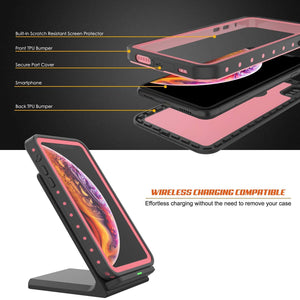 iPhone XS Max Waterproof IP68 Case, Punkcase [Pink] [StudStar Series] [Slim Fit] [Dirtproof]
