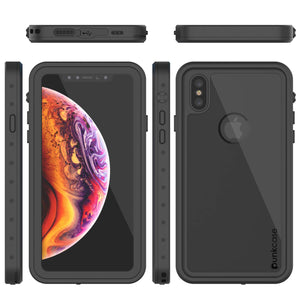 iPhone XS Waterproof IP68 Case, Punkcase [Black] [StudStar Series] [Slim Fit] [Dirtproof]