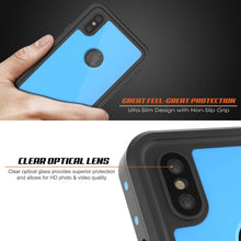 Load image into Gallery viewer, iPhone XS Waterproof IP68 Case, Punkcase [Light blue] [StudStar Series] [Slim Fit] [Dirtproof]
