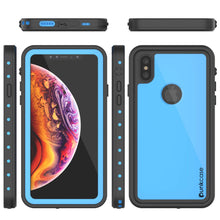 Load image into Gallery viewer, iPhone XS Waterproof IP68 Case, Punkcase [Light blue] [StudStar Series] [Slim Fit] [Dirtproof]

