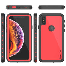 Load image into Gallery viewer, iPhone XS Waterproof IP68 Case, Punkcase [Red] [StudStar Series] [Slim Fit] [Dirtproof]
