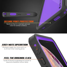 Load image into Gallery viewer, iPhone XS Waterproof IP68 Case, Punkcase [Purple] [StudStar Series] [Slim Fit] [Dirtproof]
