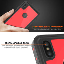 Load image into Gallery viewer, iPhone XS Waterproof IP68 Case, Punkcase [Red] [StudStar Series] [Slim Fit] [Dirtproof]
