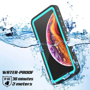 iPhone XS Waterproof IP68 Case, Punkcase [Teal] [StudStar Series] [Slim Fit] [Dirtproof]